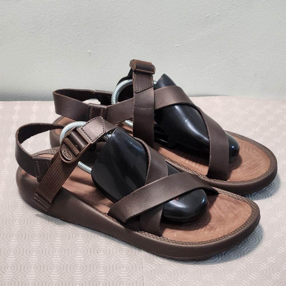 Chaco Z1 Colorado II Wayfarer Brown Leather Men Sandals Performance Hiking Sz 14
